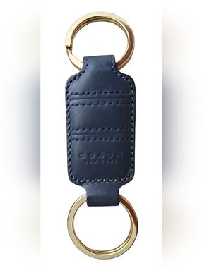 NWOT Vintage Coach Tribeca Valet Keyfob 5836 in Navy Blue Leather
